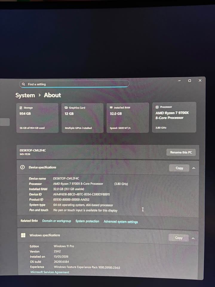 Ryzen 7 9700X | RTX 4070 12GB | 32GB DDR5 | 1TB NVMe | WiFi | Gaming PC